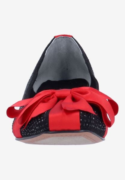 J. Reneé JOLLEE SUBRE BLACK/RED SUEDE/SATIN/STONES