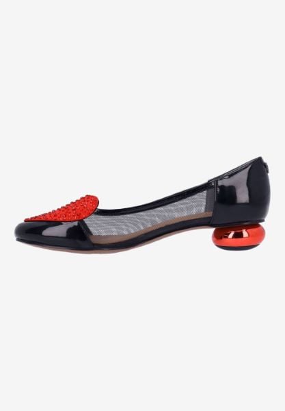 J. Reneé JOOLIE PABLR BLACK/RED PATENT/SATIN/MESH