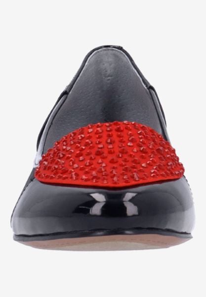 J. Reneé JOOLIE PABLR BLACK/RED PATENT/SATIN/MESH