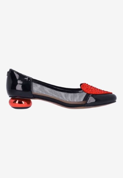 J. Reneé JOOLIE PABLR BLACK/RED PATENT/SATIN/MESH