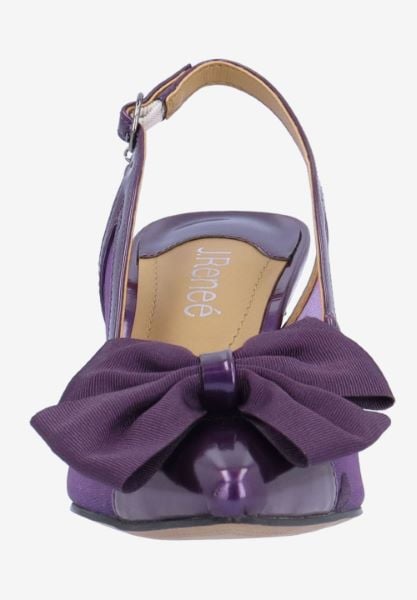 J. Reneé KADENC PAPUR PURPLE PATENT/POLKA DOT MESH