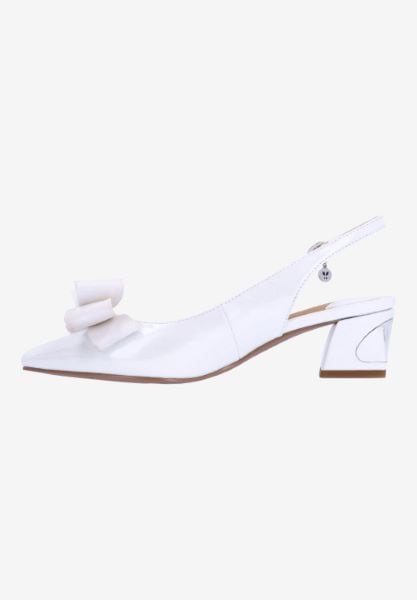 J. Reneé KIMMA PAWHT WHITE PATENT/GROSGRAIN