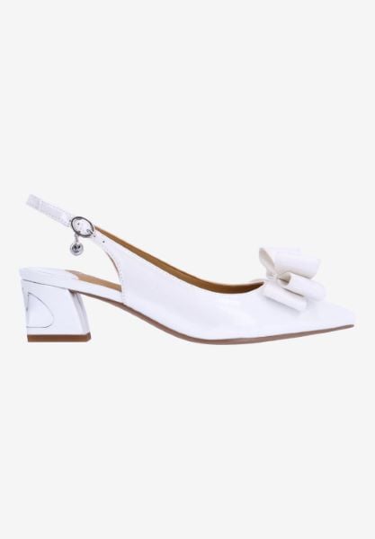 J. Reneé KIMMA PAWHT WHITE PATENT/GROSGRAIN