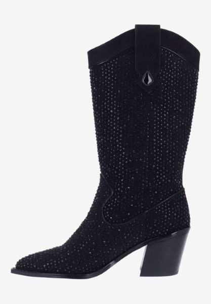 J. Reneé LAYLAN SUBLK BLACK SUEDE/RHINESTONES
