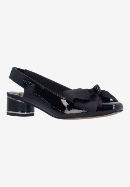 j. reneé LAZULE PABLK BLACK PATENT/GROSGRAIN