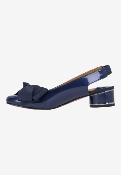 J. Reneé LAZULE PANVY NAVY PATENT/GROSGRAIN
