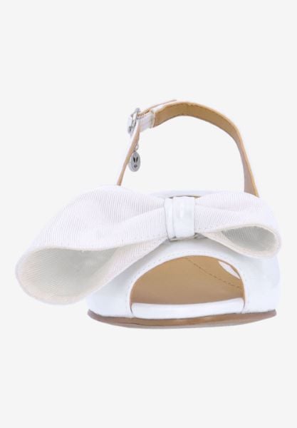 J. Reneé LIRAIN PAWHT WHITE PATENT/GROSGRAIN