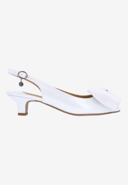 J. Reneé LIRAIN PAWHT WHITE PATENT/GROSGRAIN