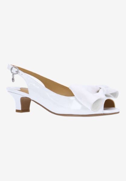 j. reneé LIRAIN PAWHT WHITE PATENT/GROSGRAIN