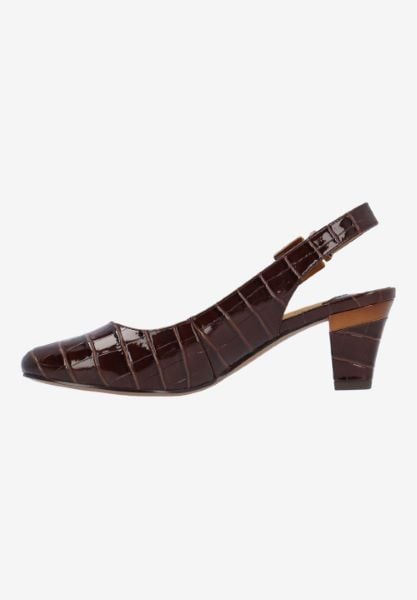 J. Reneé MALREE CRBRN BROWN CROCO EMBOSSED