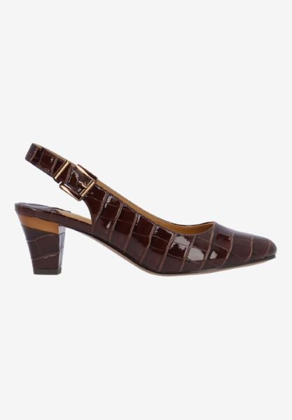 J. Reneé MALREE CRBRN BROWN CROCO EMBOSSED