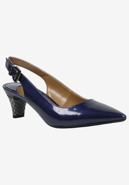j. reneé MAYETT PANVY Navy Pearlized Patent