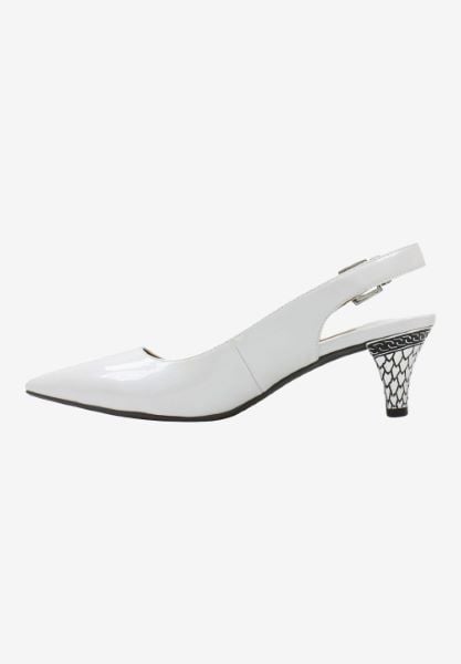J. Reneé MAYETT PAWHT White Metallic Patent