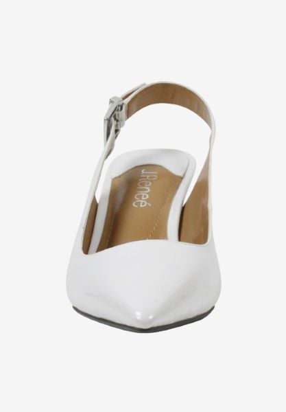 J. Reneé MAYETT PAWHT White Metallic Patent