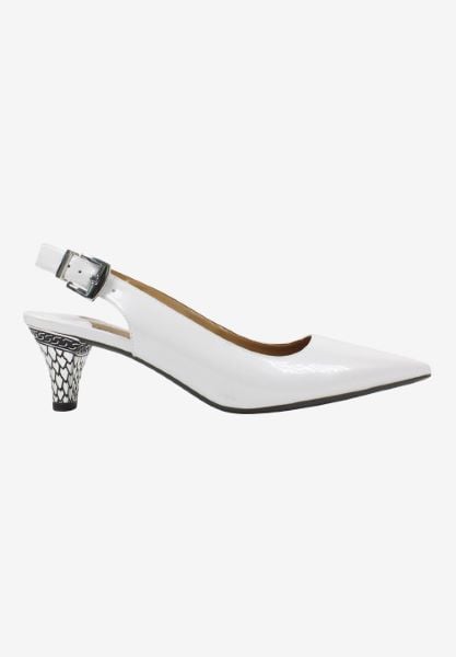 J. Reneé MAYETT PAWHT White Metallic Patent