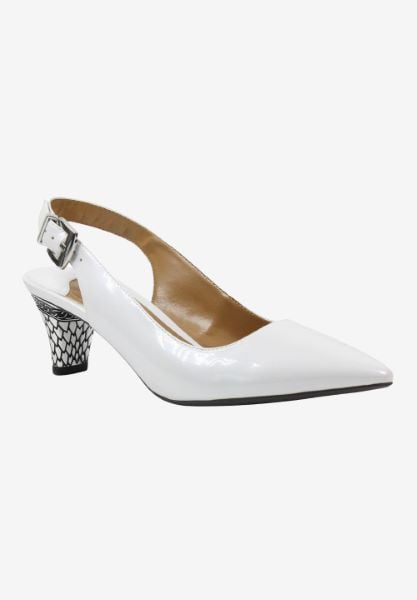j. reneé MAYETT PAWHT White Metallic Patent