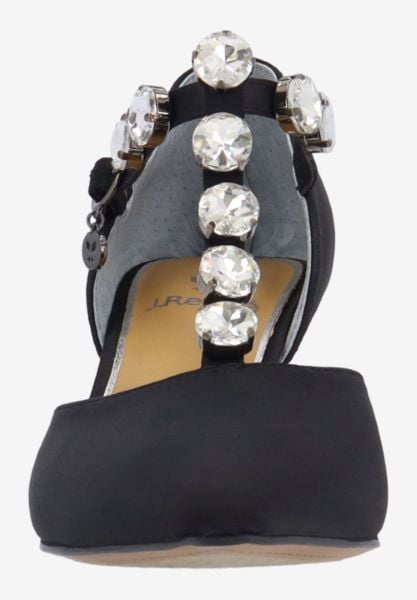 J. Reneé MAYVEN SABLC BLACK SATIN/CLEAR RHINESTONES