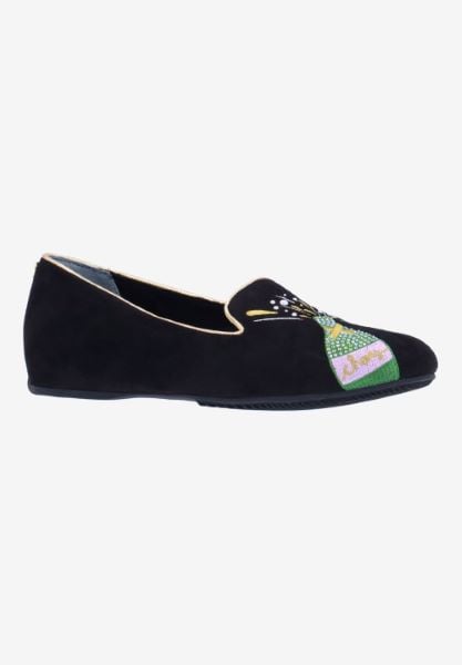 j. reneé NEWYEA SUBLK BLACK SUEDE EMBROIDERED