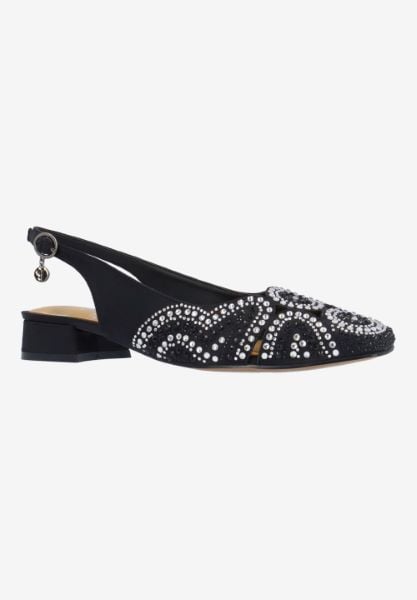 j. reneé NICOLE SABLC BLACK/CLEAR SATIN/STONES