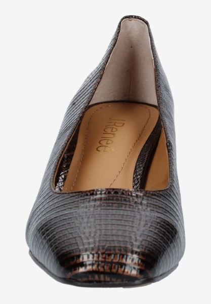 J. Reneé OLIVIE RPCOG COGNAC LIZARD PRINT