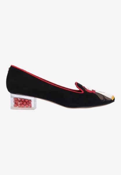 J. Reneé PINGWE SUBRW BLACK/RED/WHITE MICROSUEDE