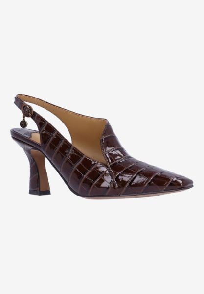 j. reneé PRISSY CRBRN BROWN CROCO EMBOSSED