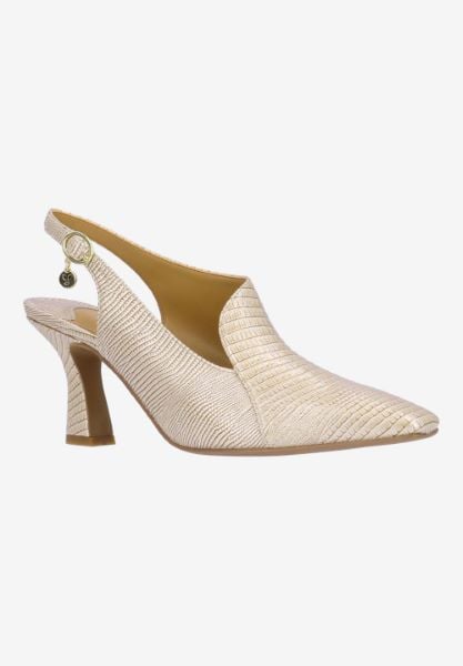 j. reneé PRISSY LIPEB PEARL BEIGE LIZARD PRINT