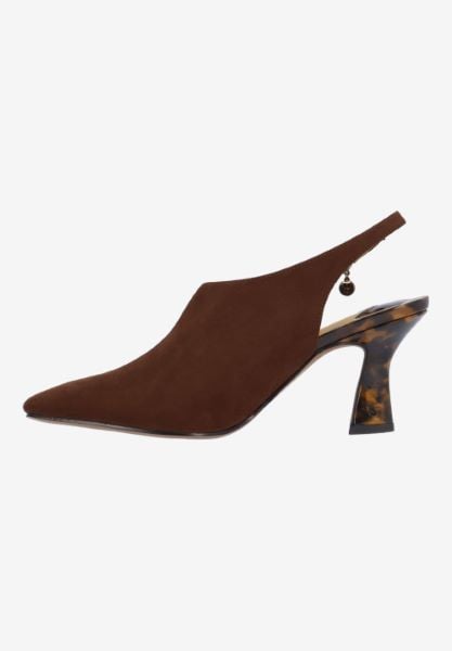 J. Reneé PRISSY SUCHT CHOCOLATE SUEDE/TORTOISE PAT