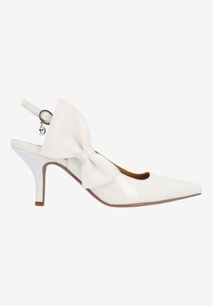 J. Reneé ROWIN PAWHT WHITE PATENT/GROSGRAIN