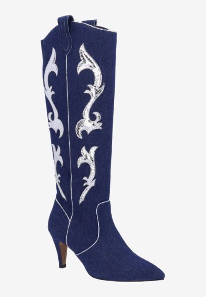 j. reneé SIERA FABLS BLUE DENIM/SILVER SNAKE PRINT
