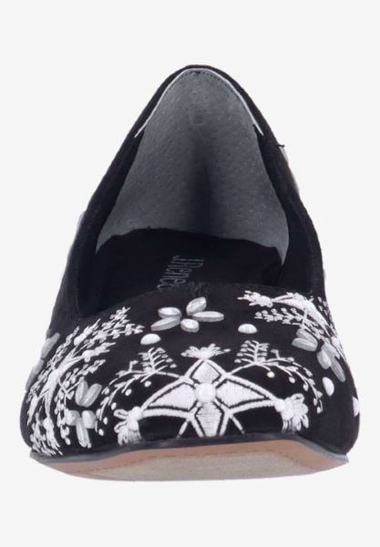 J. Reneé SNOWFL SUBLW BLACK/WHITE SUEDE