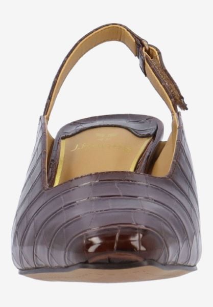J. Reneé STASIA CRBRN BROWN CROCO EMBOSSED
