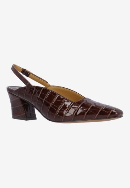 j. reneé STASIA CRBRN BROWN CROCO EMBOSSED