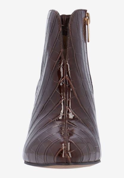 J. Reneé TATUM CRBRN BROWN CROCO EMBOSSED