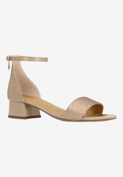 j. reneé WINSLE SABGE BEIGE SATIN/RHINESTONES