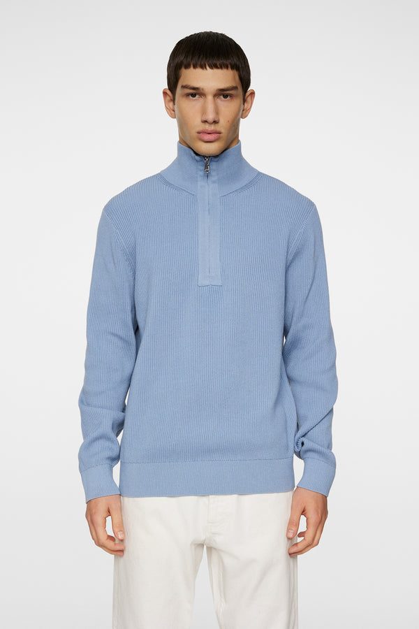 j.lindeberg Alex Half Zip Knitted Sweater Rain Washed
