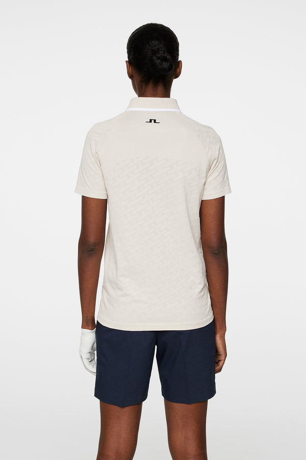 J.lindeberg Baily Seamless Polo Tour Geo Jacquard Moonbeam M