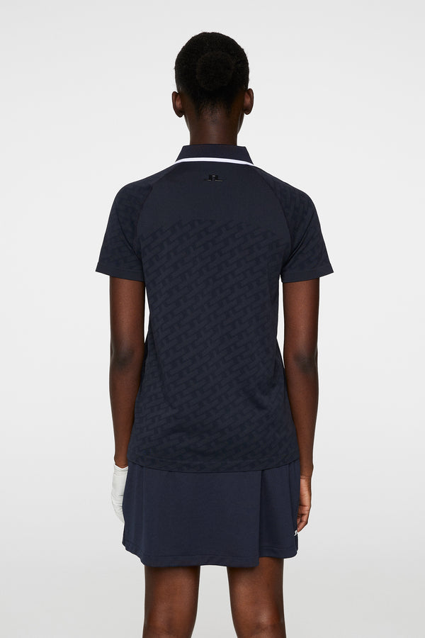 J.lindeberg Baily Seamless Polo Tour Geo Jacquard Navy M