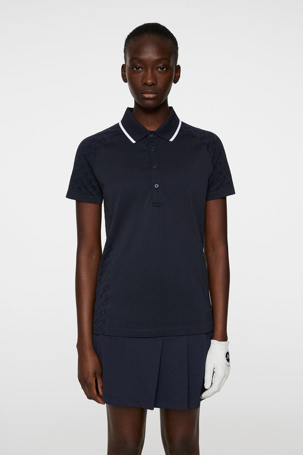 j.lindeberg Baily seamless Polo Tour Geo Jacquard Navy M