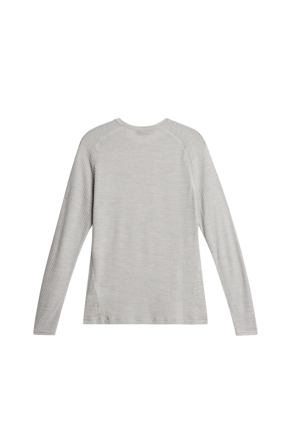 J.lindeberg Bella Wool LS T Shirt Light Grey Melange