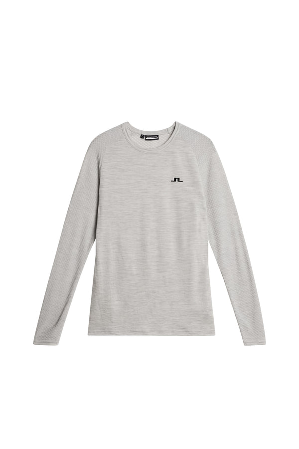 J.lindeberg Bella Wool LS T Shirt Light Grey Melange