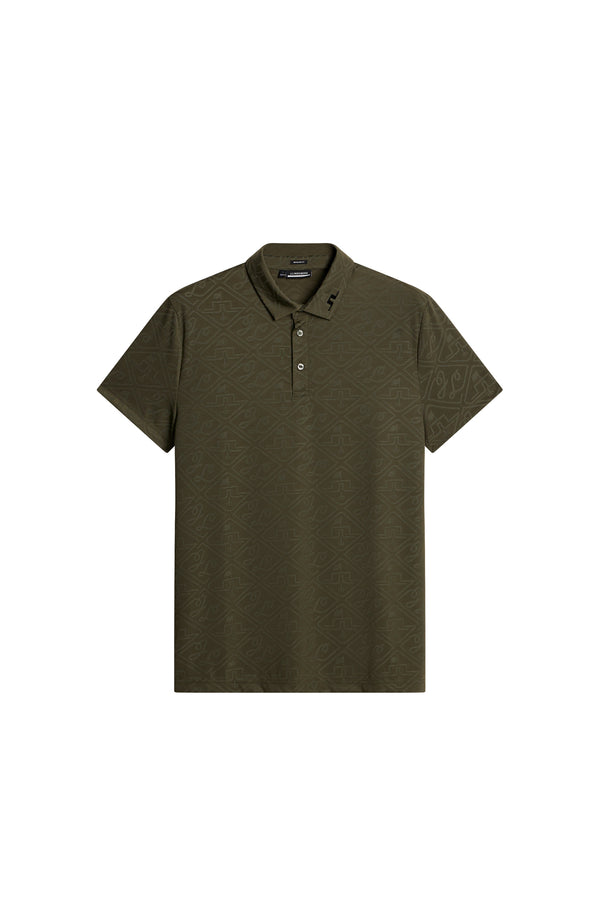 J.lindeberg Bison Regular Jacquard Polo Forest Green