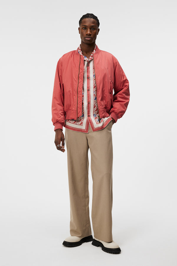 J.lindeberg Bradfield Twill Nylon Jacket Dusty Cedar