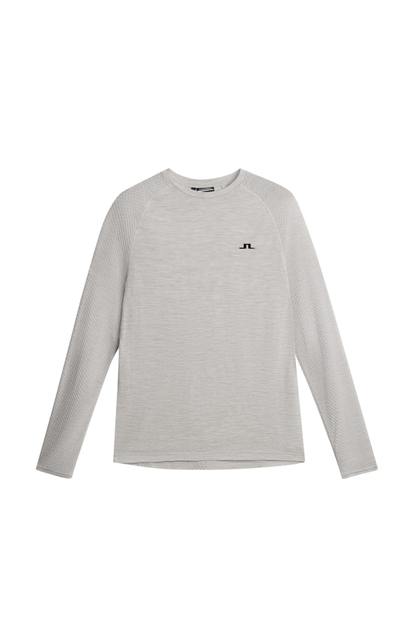 J.lindeberg Brent Wool Long Sleeve Light Grey Melange