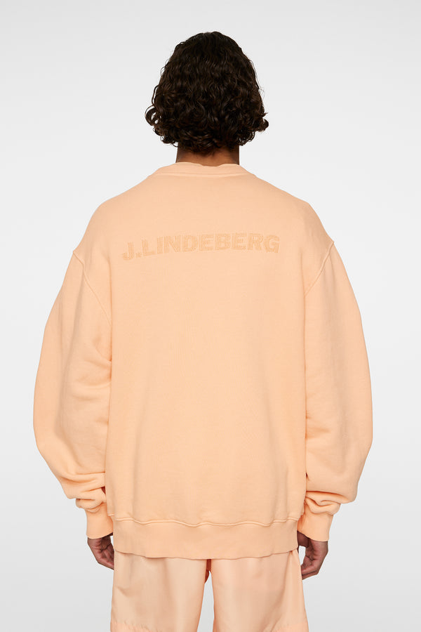 J.lindeberg Callan Seasonal Logo Sweater Mock Orange