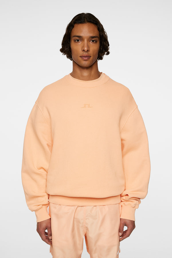 j.lindeberg Callan Seasonal Logo Sweater Mock Orange