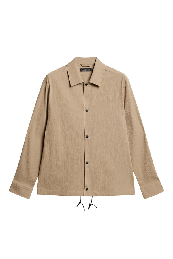 J.lindeberg Celian Seersucker Overshirt Batique Khaki