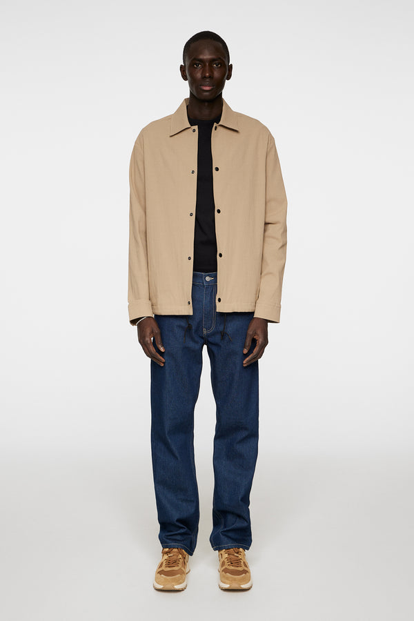 J.lindeberg Celian Seersucker Overshirt Batique Khaki