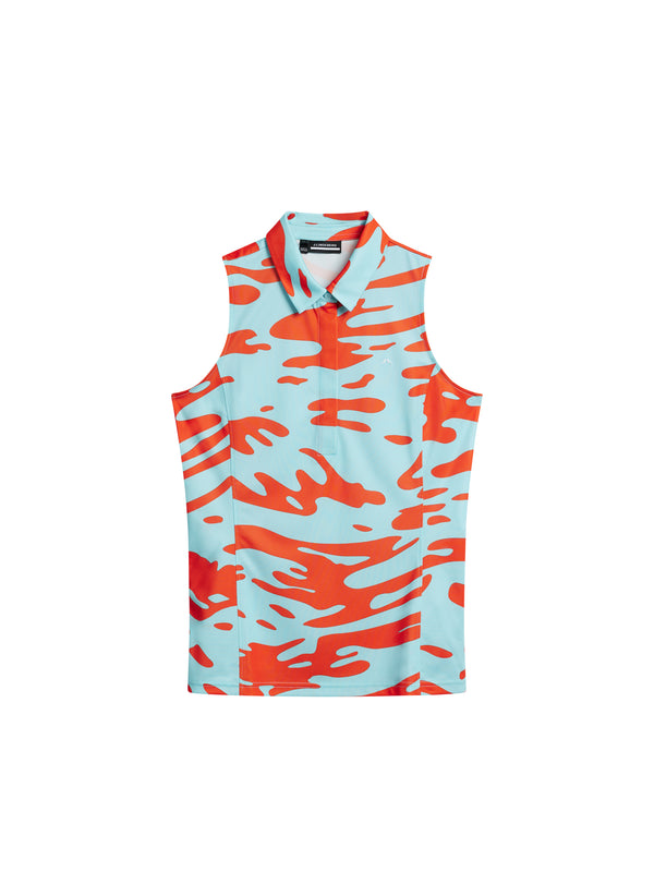 J.lindeberg Dena Print Sleeveless Top Neptune Atomizer