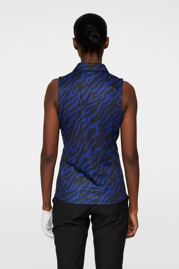 J.lindeberg Dena Print Sleeveless Top Tour Tiger Clematis M